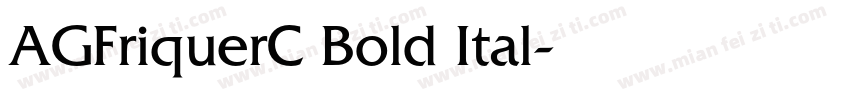 AGFriquerC Bold Ital字体转换